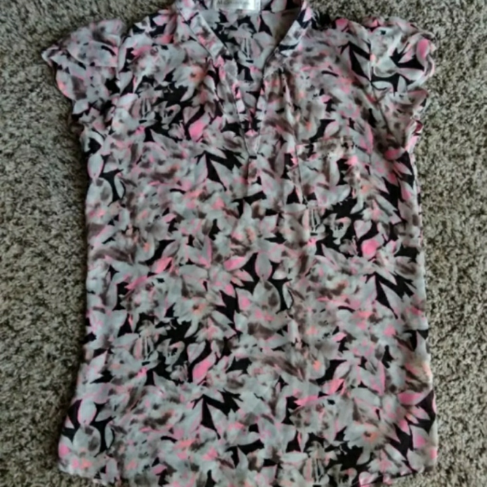 Sheer Print Blouse By M.Collection